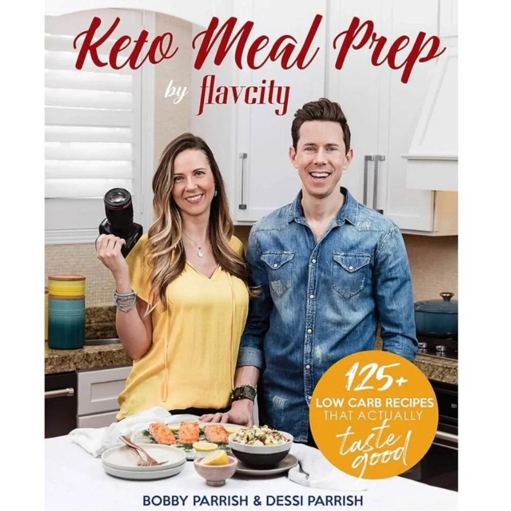 New Flavcity Hardcover Keto Meal Prep Low Carb Cookbook & Five Ingredients